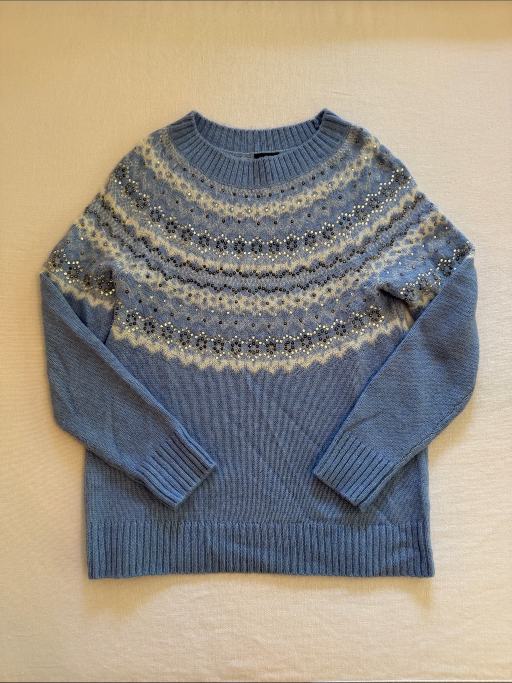 Embroidered Sweater - Frost Fair Isle